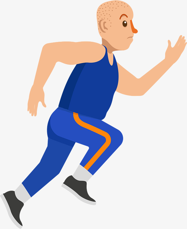 The Blue Man Running Cartoon, Virility, Male Characters, Vector Diagram Free Png And Vector - Running, Transparent background PNG HD thumbnail