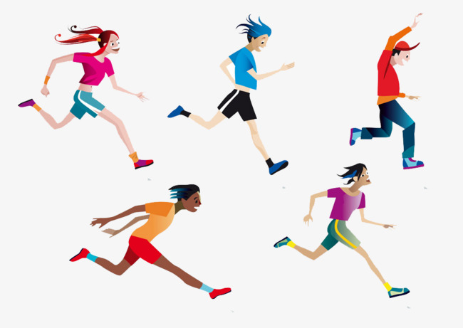A Group Of People Running Buckle Creative Hd Free, A Group Of People Running, Run, Start Of A Race Free Png Image - Running, Transparent background PNG HD thumbnail