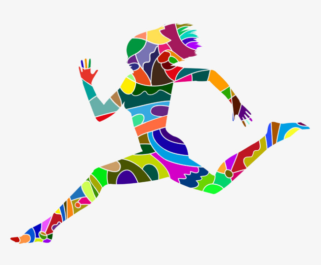 Painted Woman Running Clip Buckle Free Hd, Painted Woman Running, Run, Start Of A Race Free Png Image - Running Race, Transparent background PNG HD thumbnail