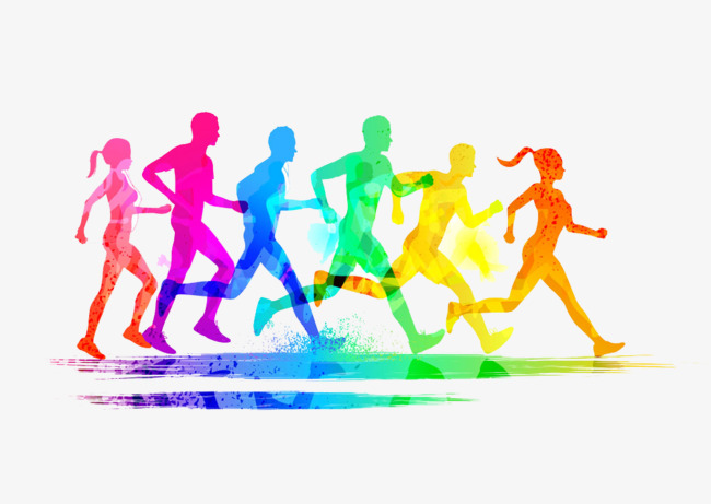 Stained Group Runners Buckle Creative Hd Free, Stained Group Runners, Run, Start Of A Race Free Png Image - Running Race, Transparent background PNG HD thumbnail
