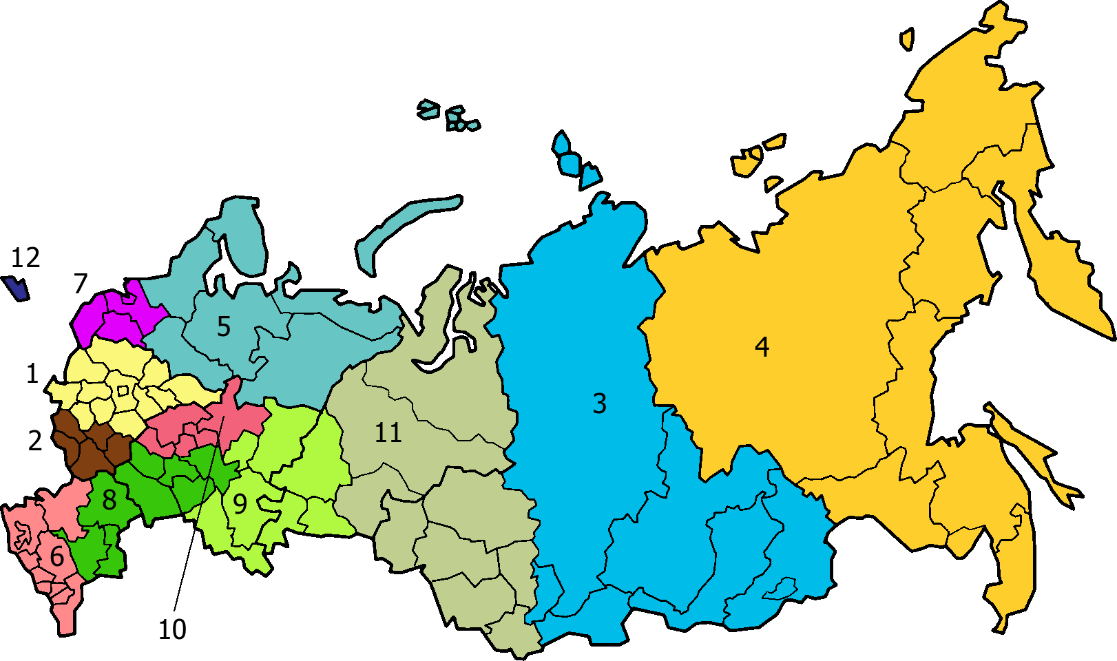 File:economic Regions Of Russia.png - Russia, Transparent background PNG HD thumbnail