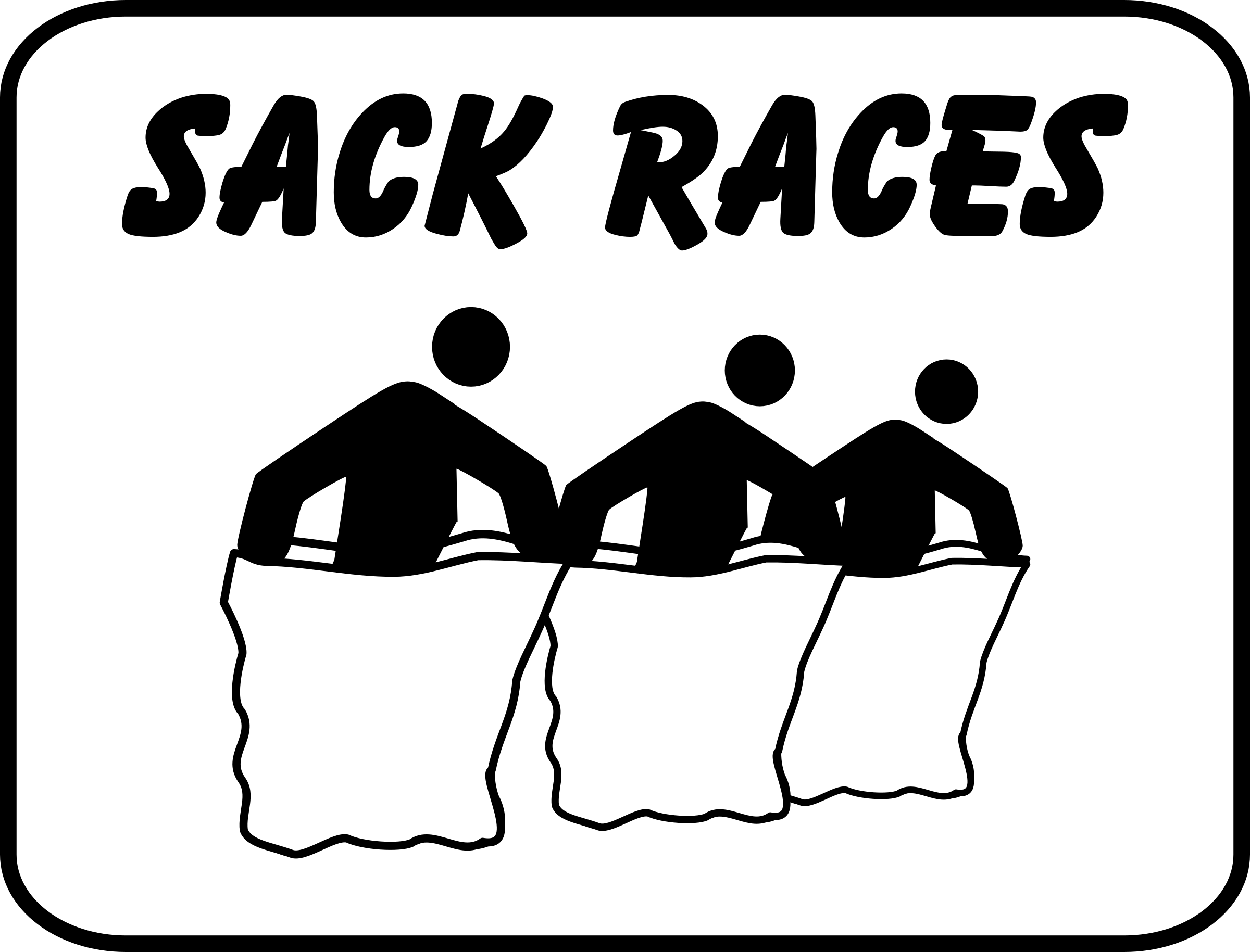 This Free Icons Png Design Of Sack Races Sign Hdpng.com  - Sack Black And White, Transparent background PNG HD thumbnail