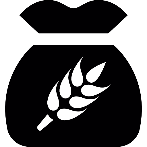 Wheat Bag Free Icon - Sack Black And White, Transparent background PNG HD thumbnail