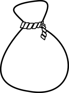 White Rope Sack Clip Art - Sack Black And White, Transparent background PNG HD thumbnail