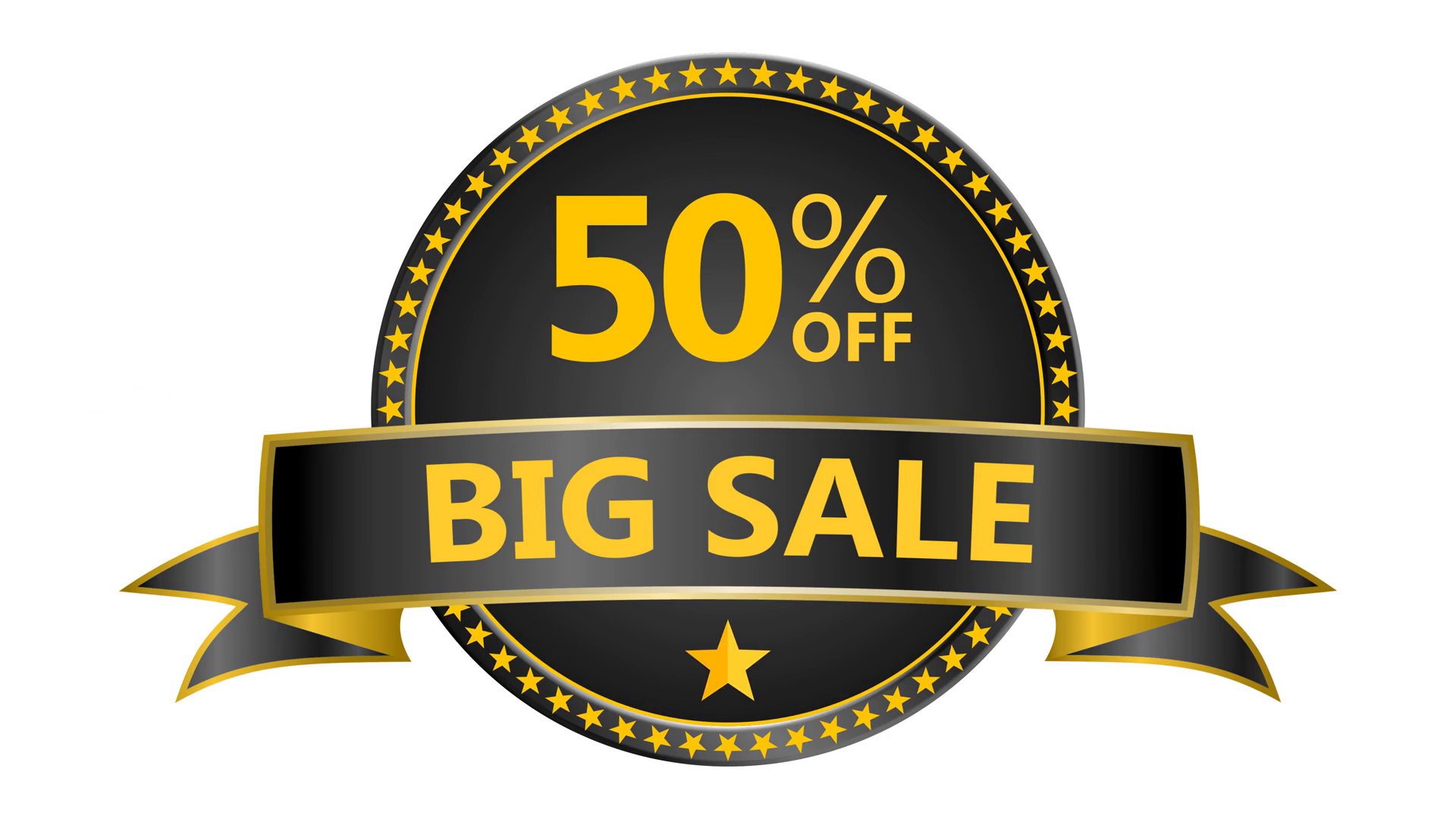 Big Sale Motion Tag. Discount And Special Offer. 50% Off. 4K Black Friday Animation Online Shopping Banner. Include Png  Alpha Channel. - Sale, Transparent background PNG HD thumbnail