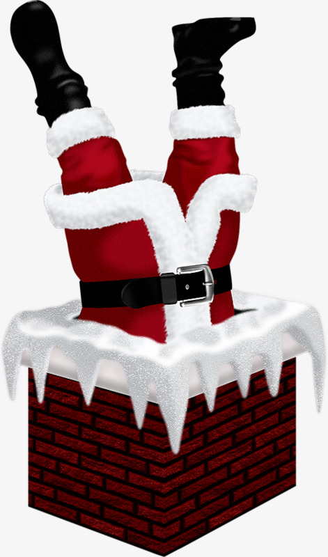 Santa Chimney, Chimney, Santa Claus, Joyous Free Png Image - Santa Chimney, Transparent background PNG HD thumbnail