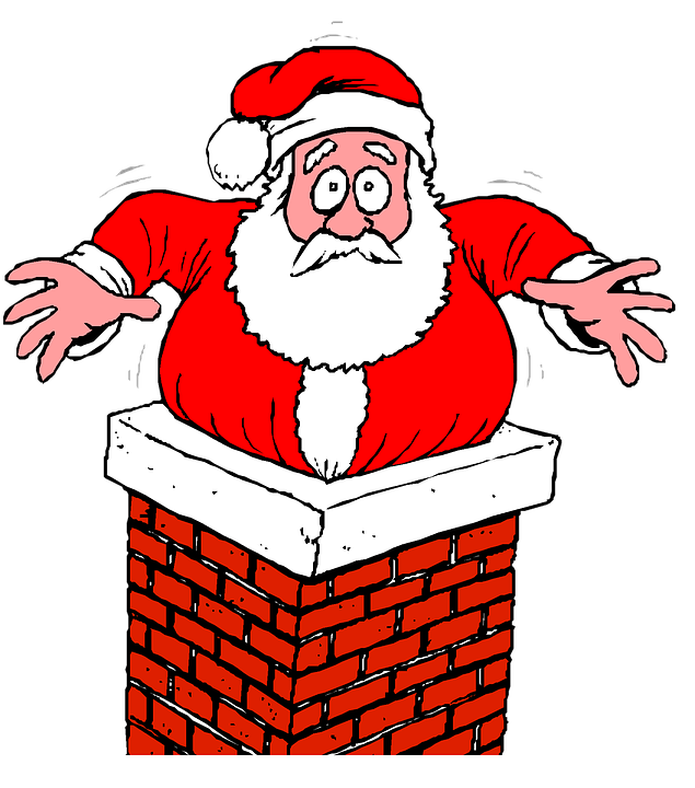 Santa, Chimney, Stuck, Christmas, Holiday, Present - Santa Chimney, Transparent background PNG HD thumbnail