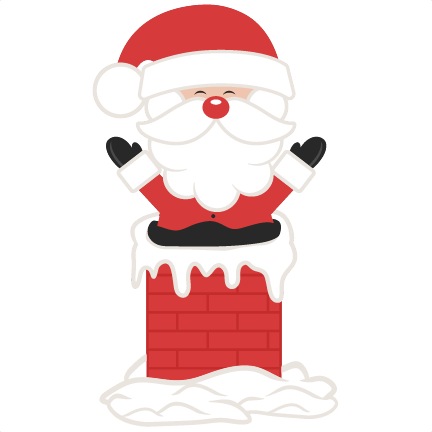 Santa In Chimney Svg Scrapbook Cut File Cute Clipart Files For Silhouette Cricut Pazzles Free Svgs Free Svg Cuts Cute Cut Files - Santa Chimney, Transparent background PNG HD thumbnail