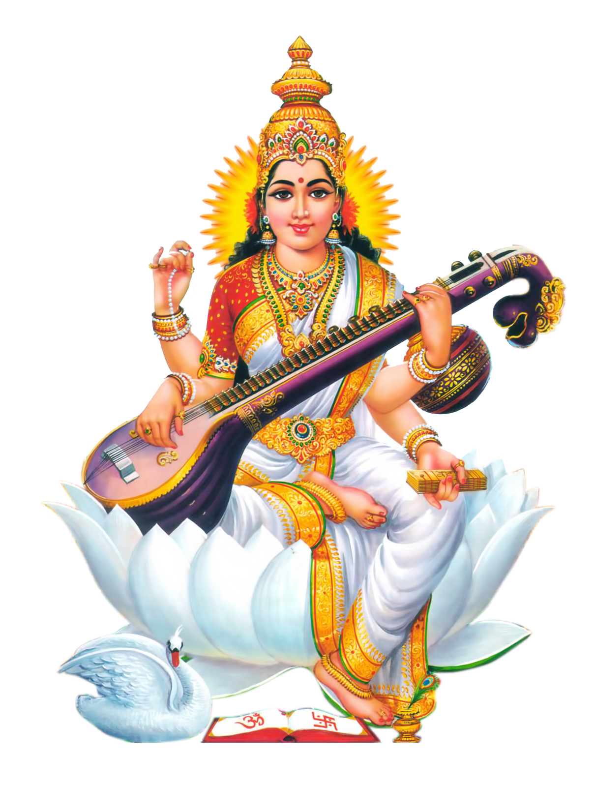 Goddess Saraswati Free Hd Png Vector Photo Images  - Saraswati, Transparent background PNG HD thumbnail