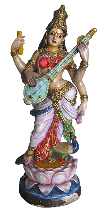 Şekil Heykel Saraswati Tanrıça Ilah Hinduizm - Saraswati, Transparent background PNG HD thumbnail