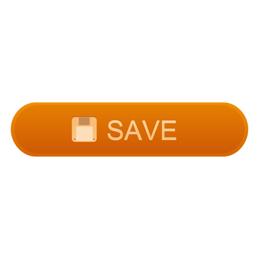 Save Orange Button - Save Button, Transparent background PNG HD thumbnail