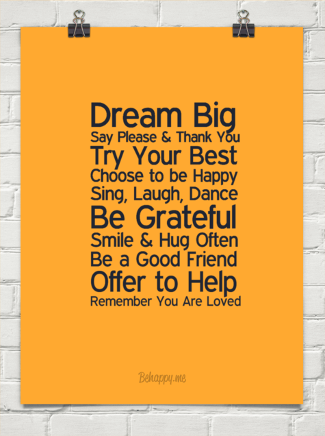 Dream Big Say Please U0026 Thank You Try Your Best Choose To Be Happy Sing, - Say Please And Thank You, Transparent background PNG HD thumbnail