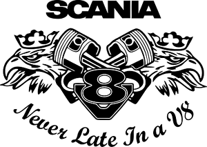 Image Is Loading Scania Never Late In A V8 Decal Sticker - Scania, Transparent background PNG HD thumbnail