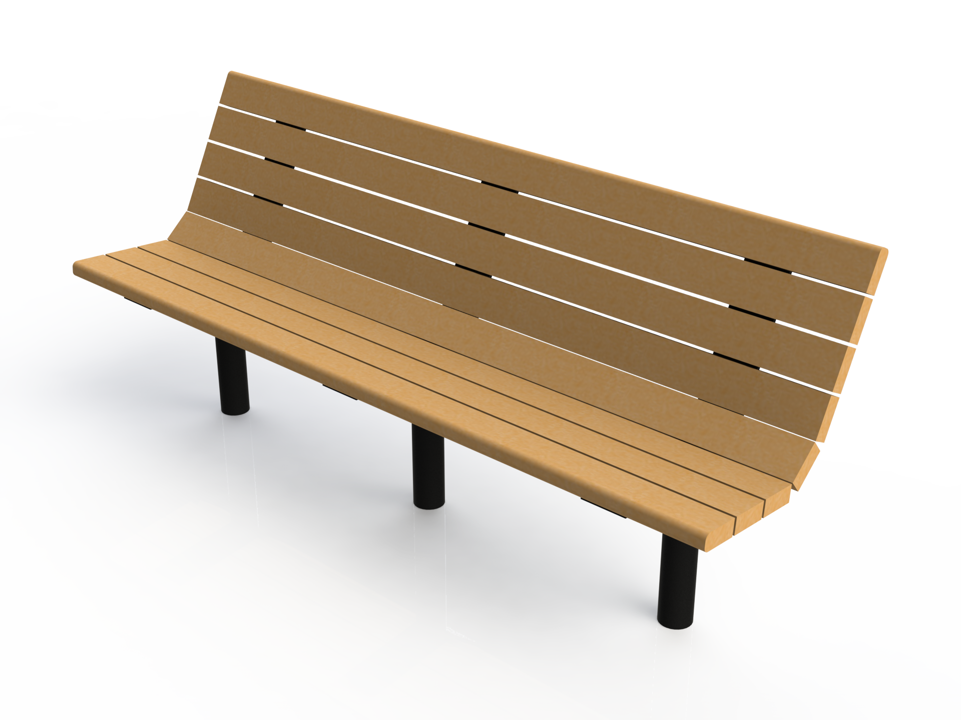 Wooden School Bench