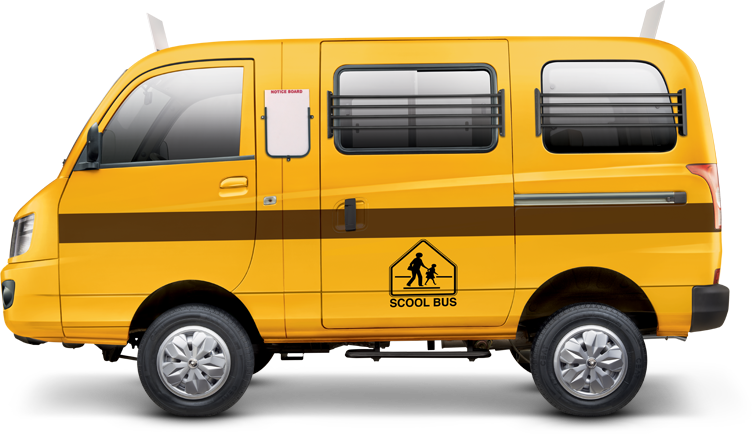 School Van Png - Mahindra Supro In School Bus Yellow Color, Transparent background PNG HD thumbnail
