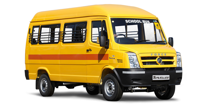 Traveller School Bus 3350 - School Van, Transparent background PNG HD thumbnail