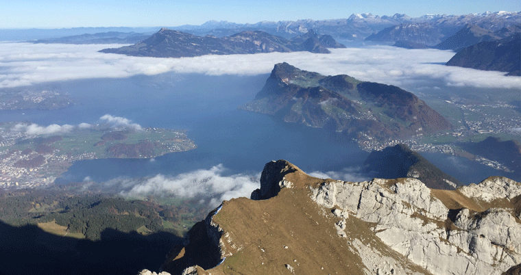 Pilatus Aussicht Auf Den Vierwaldstättersee - Schweizer Berge, Transparent background PNG HD thumbnail
