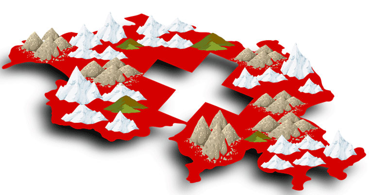Schweiz Karte Und Flagge Mit Alpen Berge - Schweizer Berge, Transparent background PNG HD thumbnail