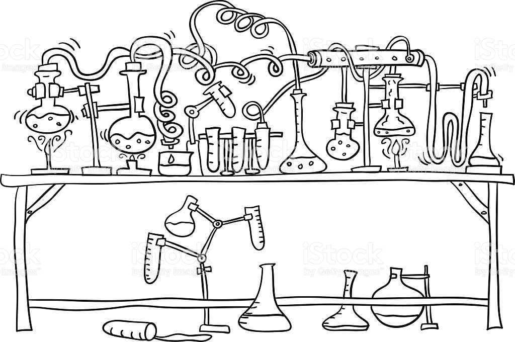 Lab Experiment In Black And White Royalty Free Lab Experiment In Black And White Stock - Science Fair Black And White, Transparent background PNG HD thumbnail
