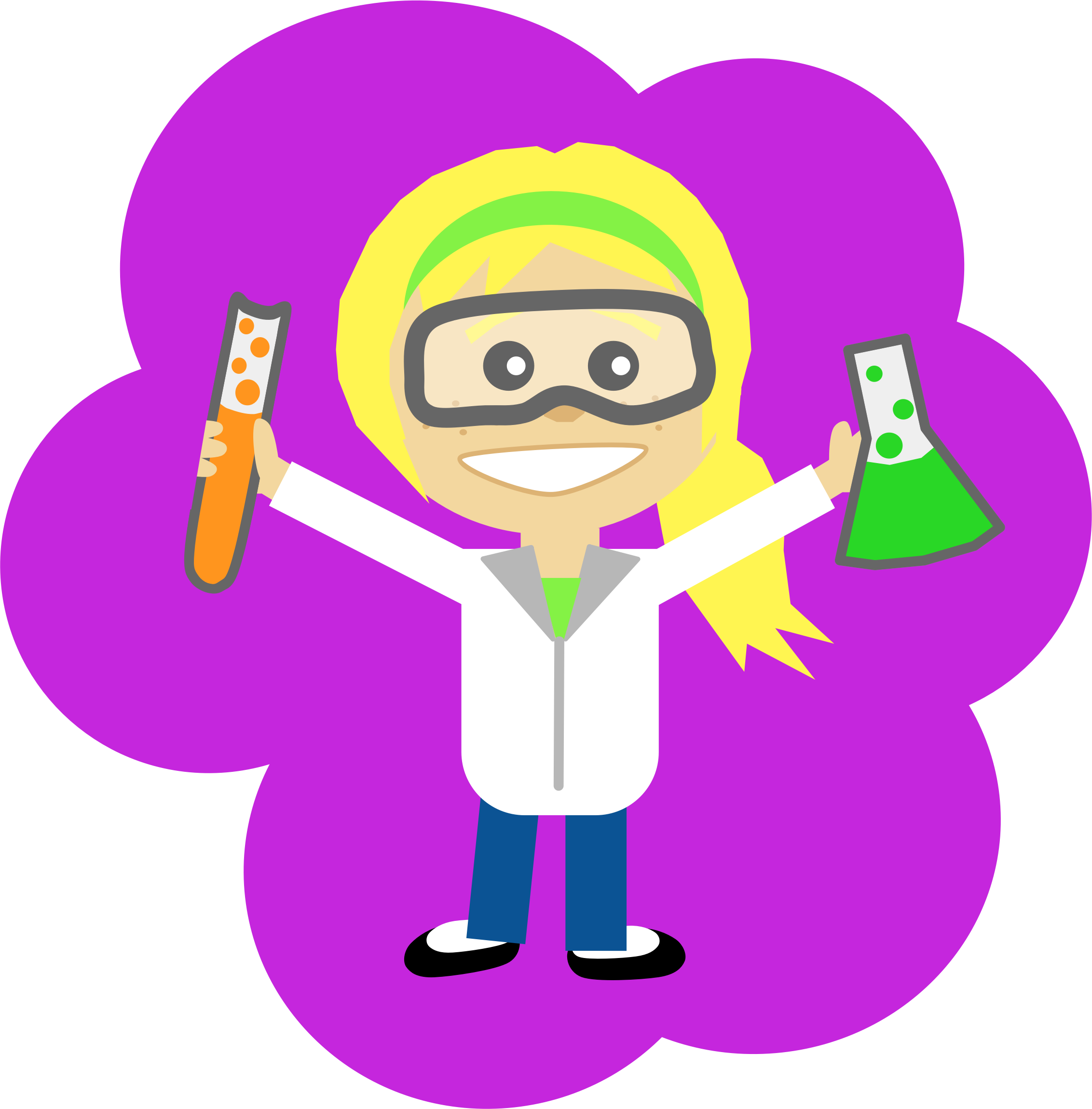 File:science Girl With Ponytail.png - Scientist, Transparent background PNG HD thumbnail