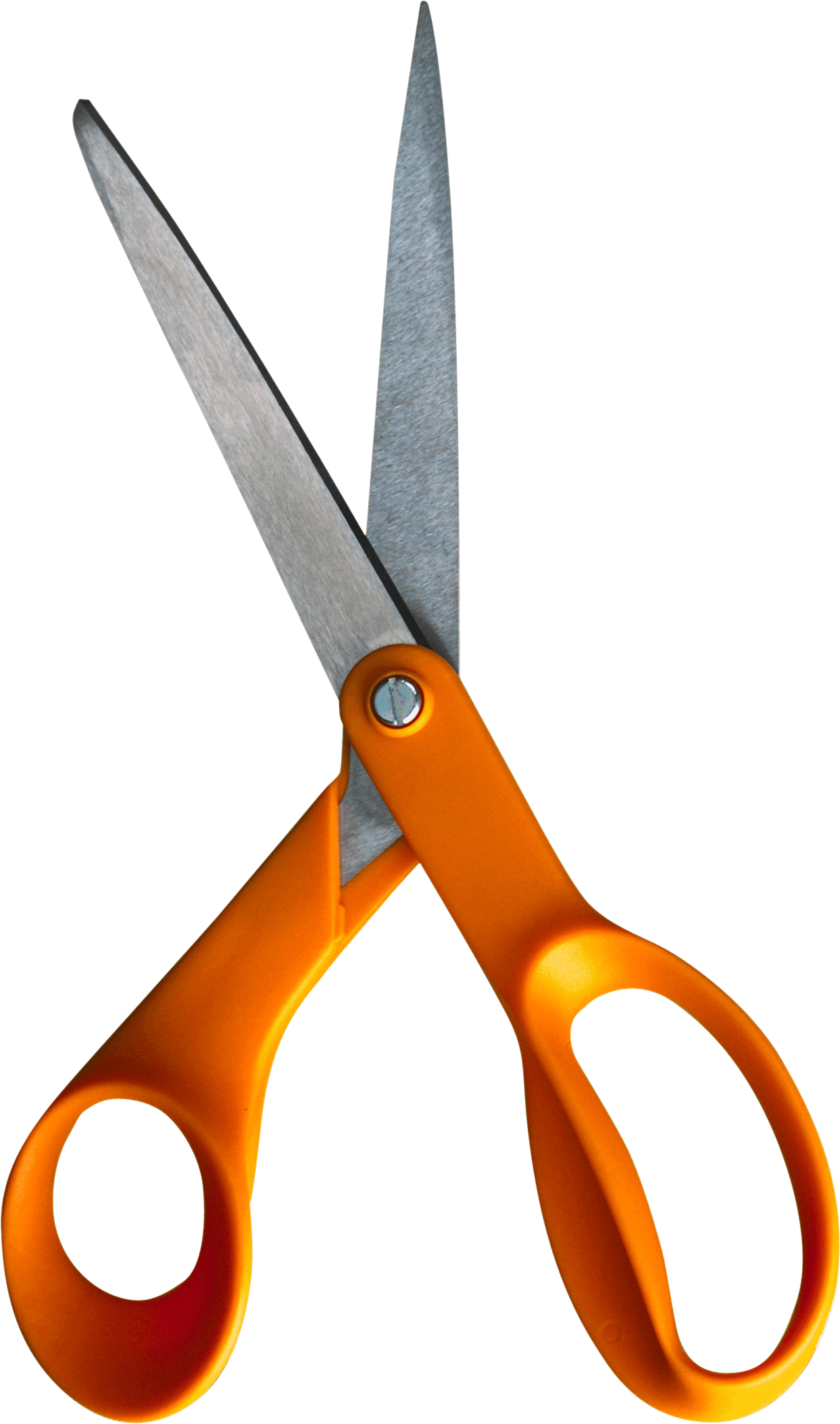 Orange Paper Scissors - Scissors, Transparent background PNG HD thumbnail