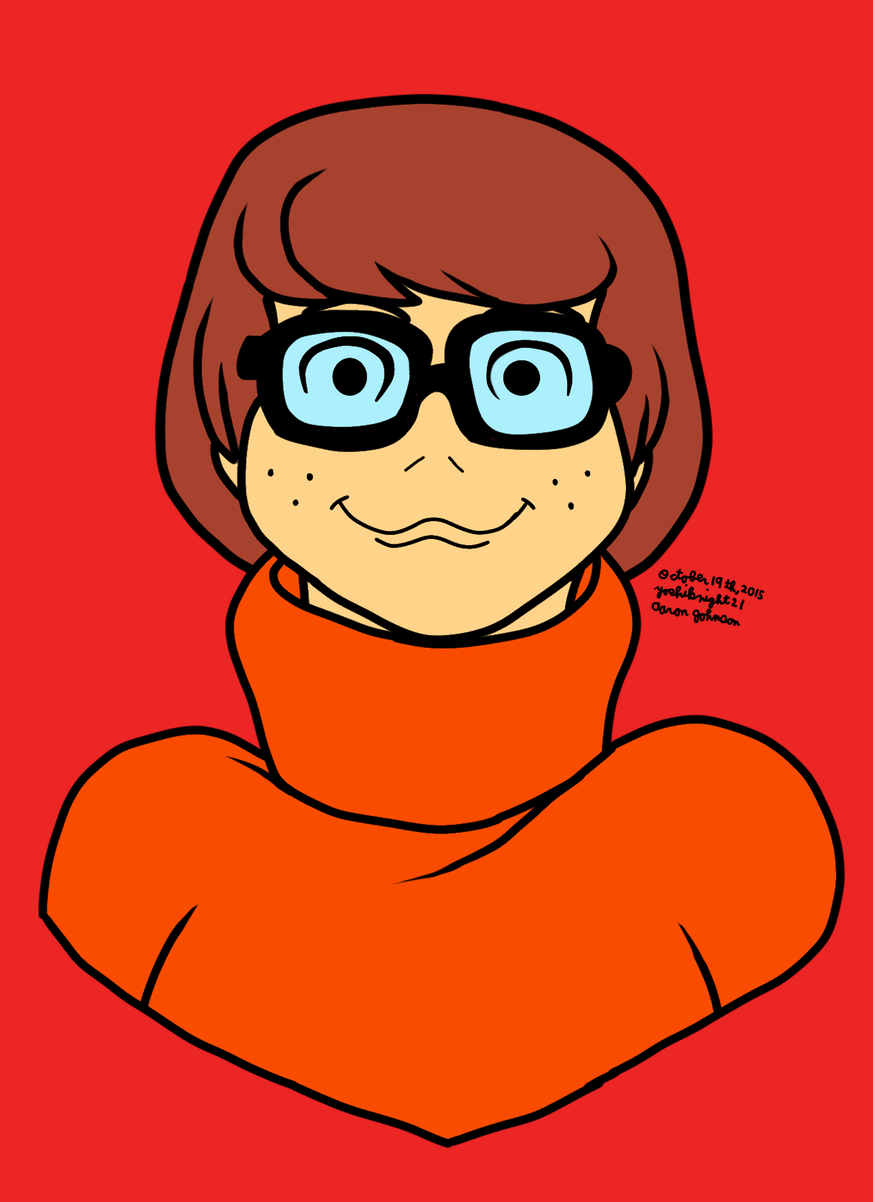 Velma (Scooby Doo) - Scooby Doo Face, Transparent background PNG HD thumbnail