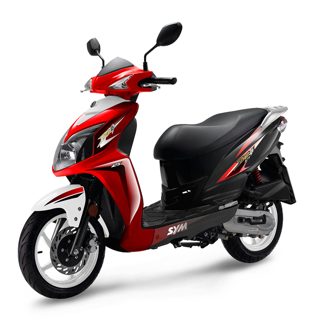 Red scooter PNG image