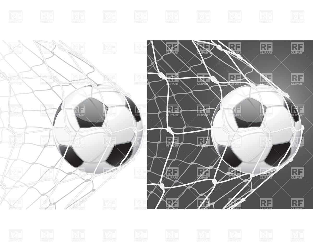 Score A Goal, Soccer Ball And Stretched Net Royalty Free Vector Clip Art - Scoring A Goal, Transparent background PNG HD thumbnail