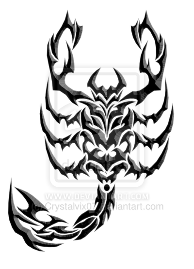 Black And Grey Tribal Scorpion Tattoo Design - Scorpion Tattoos, Transparent background PNG HD thumbnail