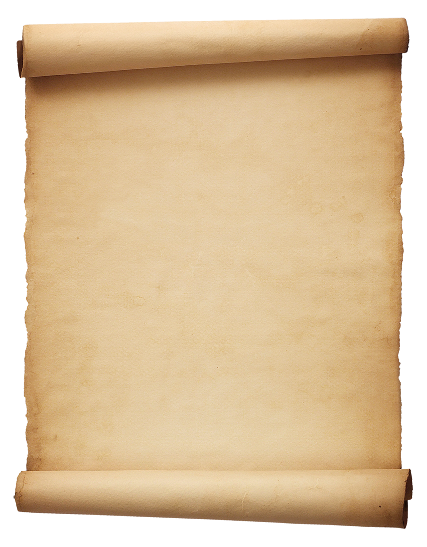 Scroll of old parchment, 3d a