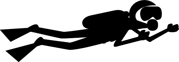 Pin Scuba Diver Clipart Transparent #1 - Scuba Diver Black And White, Transparent background PNG HD thumbnail