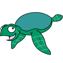 250X250 How To Draw A Turtle Cartoon Lesson - Sea Turtle Cartoon, Transparent background PNG HD thumbnail