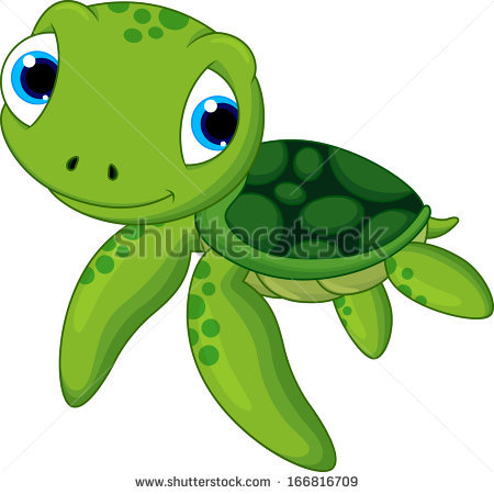 Baby Sea Turtle Cartoon - Sea Turtle Cartoon, Transparent background PNG HD thumbnail