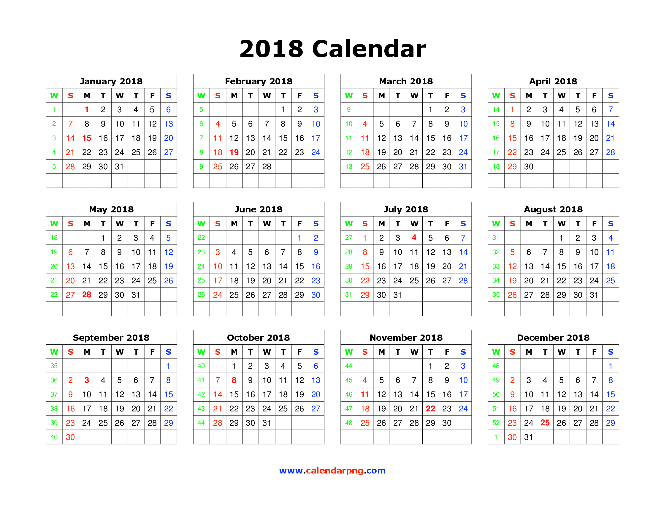 2018 Calendar PNG Landscape, September Calendar PNG HD - Free PNG