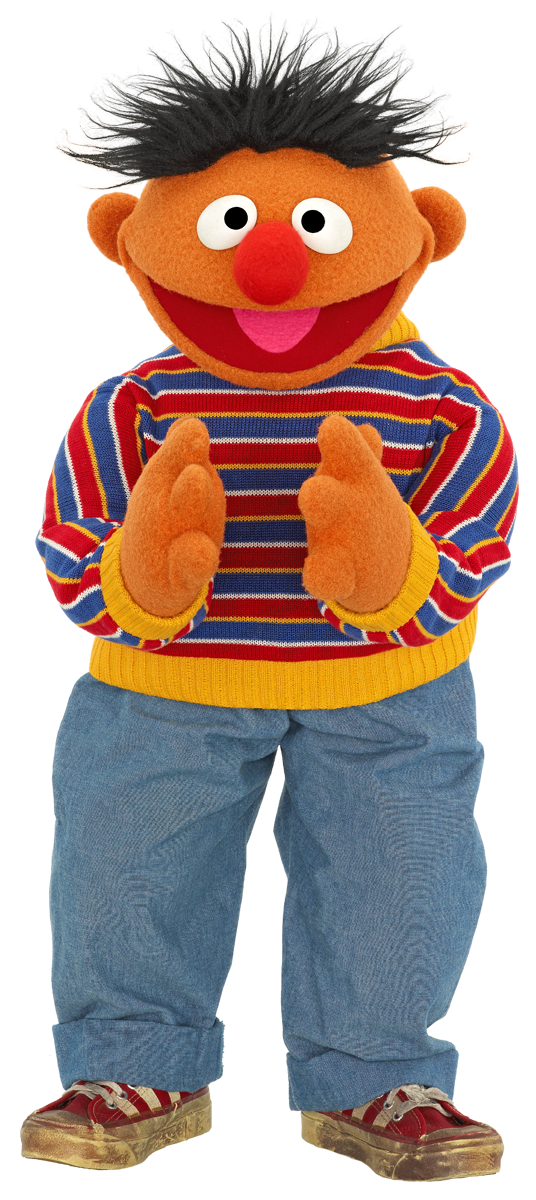 Ernie Clapping.png 536×1,200 Pixels - Sesame Street Characters, Transparent background PNG HD thumbnail