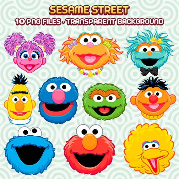 Sesame Street Clipart, Sesame Street Png, Sesame Street Characters,cookie Monster Png, Instant Download 37 - Sesame Street Characters, Transparent background PNG HD thumbnail