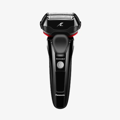 Black and red electric shaver