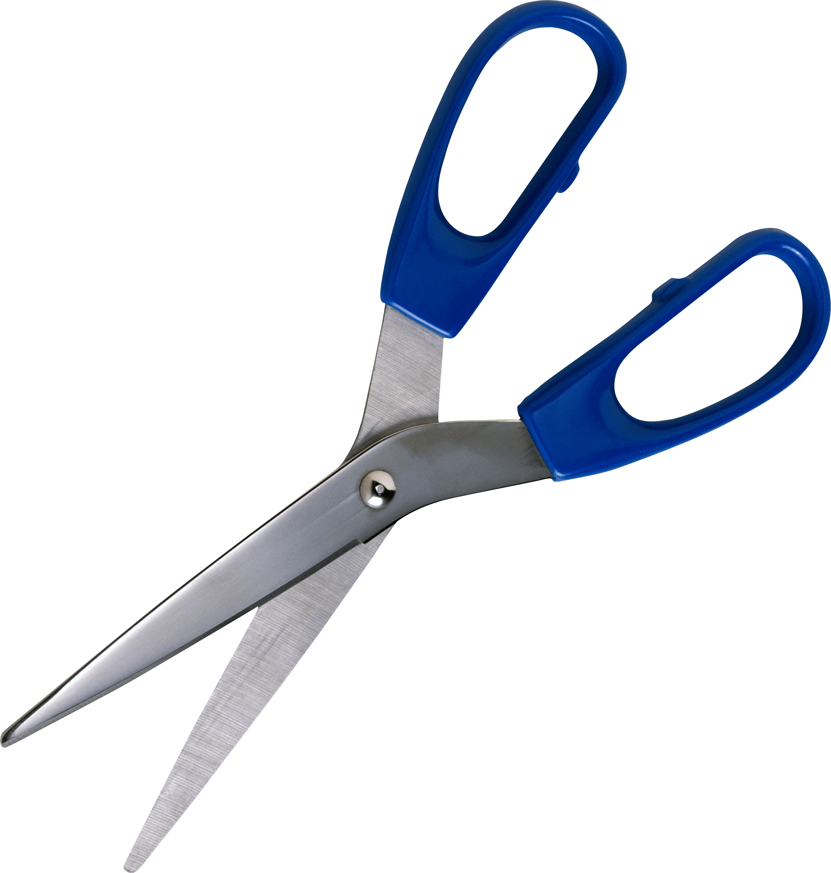 Blue Scissors - Shears, Transparent background PNG HD thumbnail