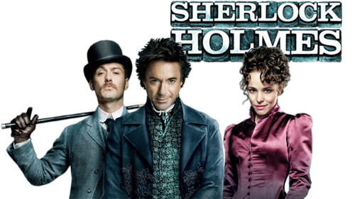 Sherlock Holmes Movie Image With Logo And Character - Sherlock Holmes, Transparent background PNG HD thumbnail