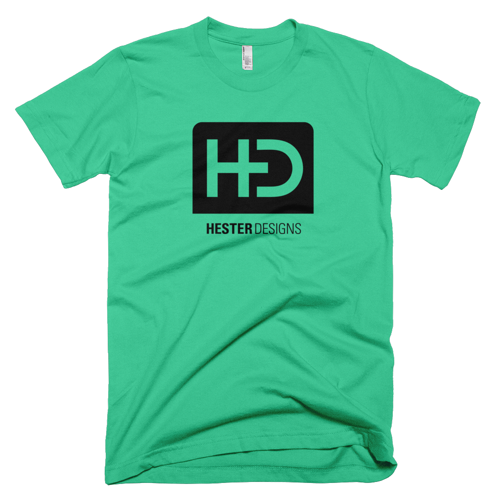Hester Designs Logo T Shirt In Mint. Available At Www.hesterdesigns Pluspng.com - Shirt, Transparent background PNG HD thumbnail