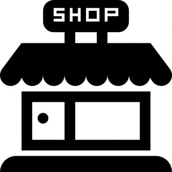 Shop Store Frontal Building - Shop Black And White, Transparent background PNG HD thumbnail