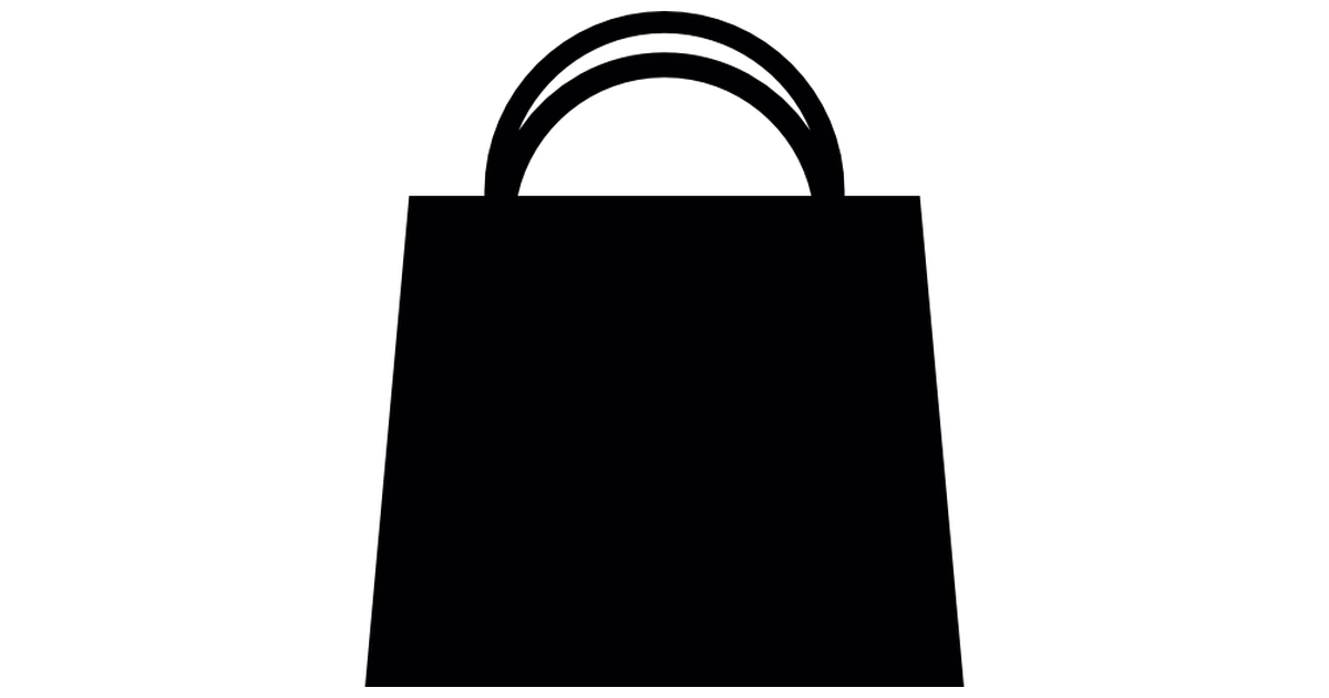 Shopping Bags PNG Black And White - Shopping Bags Blac
