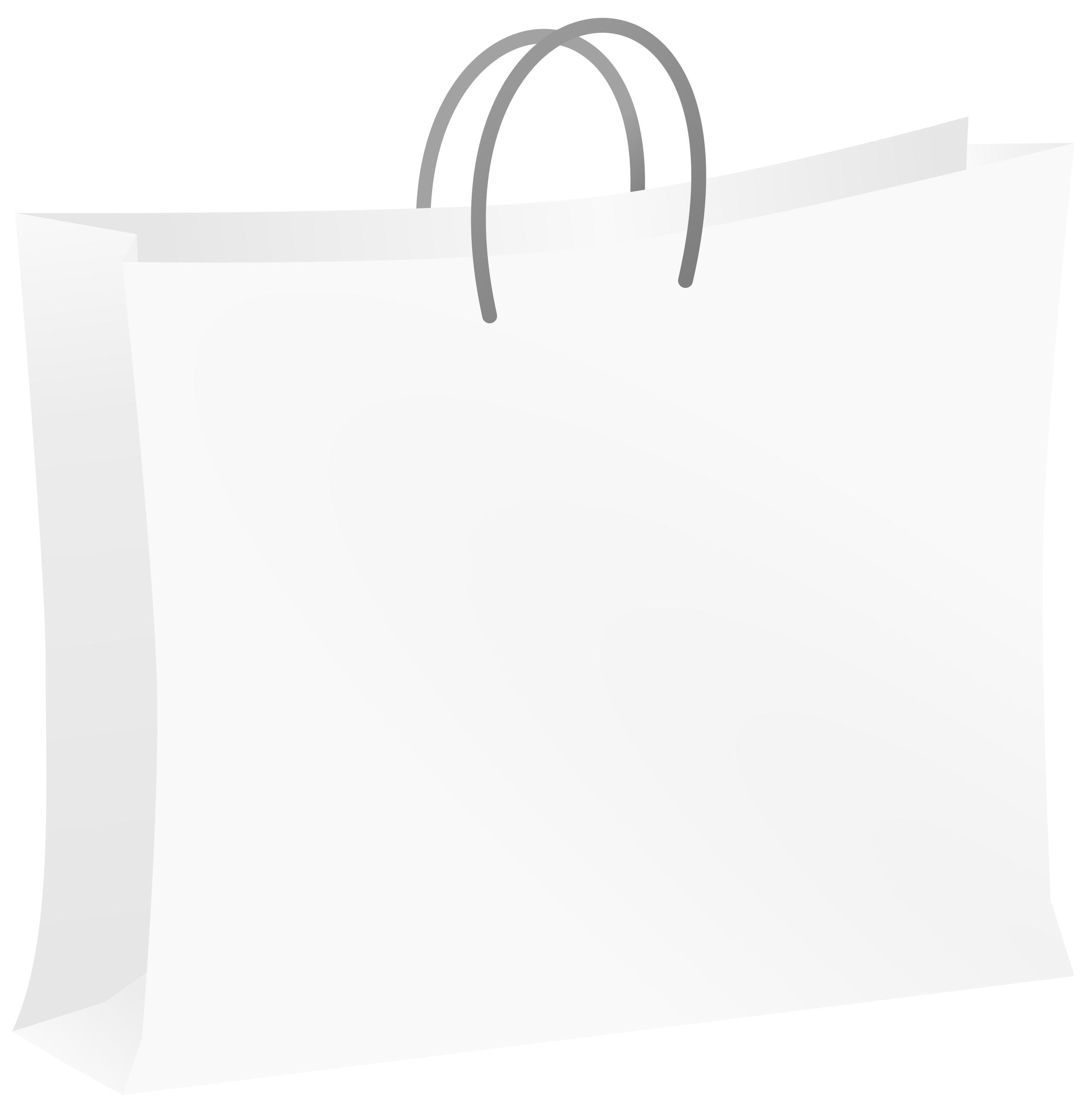 Shopping Bags PNG Black And White - White Bag