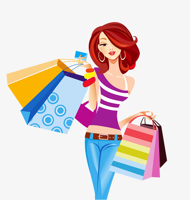 shopping woman shopping girl,