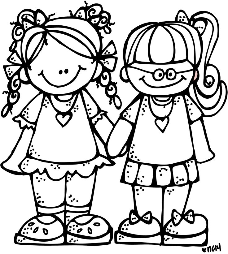 Black Sisters Cliparts; Recommended Clipart - Siblings Black And White, Transparent background PNG HD thumbnail
