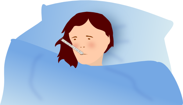 Sick Girl Clip Art At Clker Pluspng.com   Vector Clip Art Online, Royalty Free U0026 Public Domain - Sick Girl In Bed, Transparent background PNG HD thumbnail