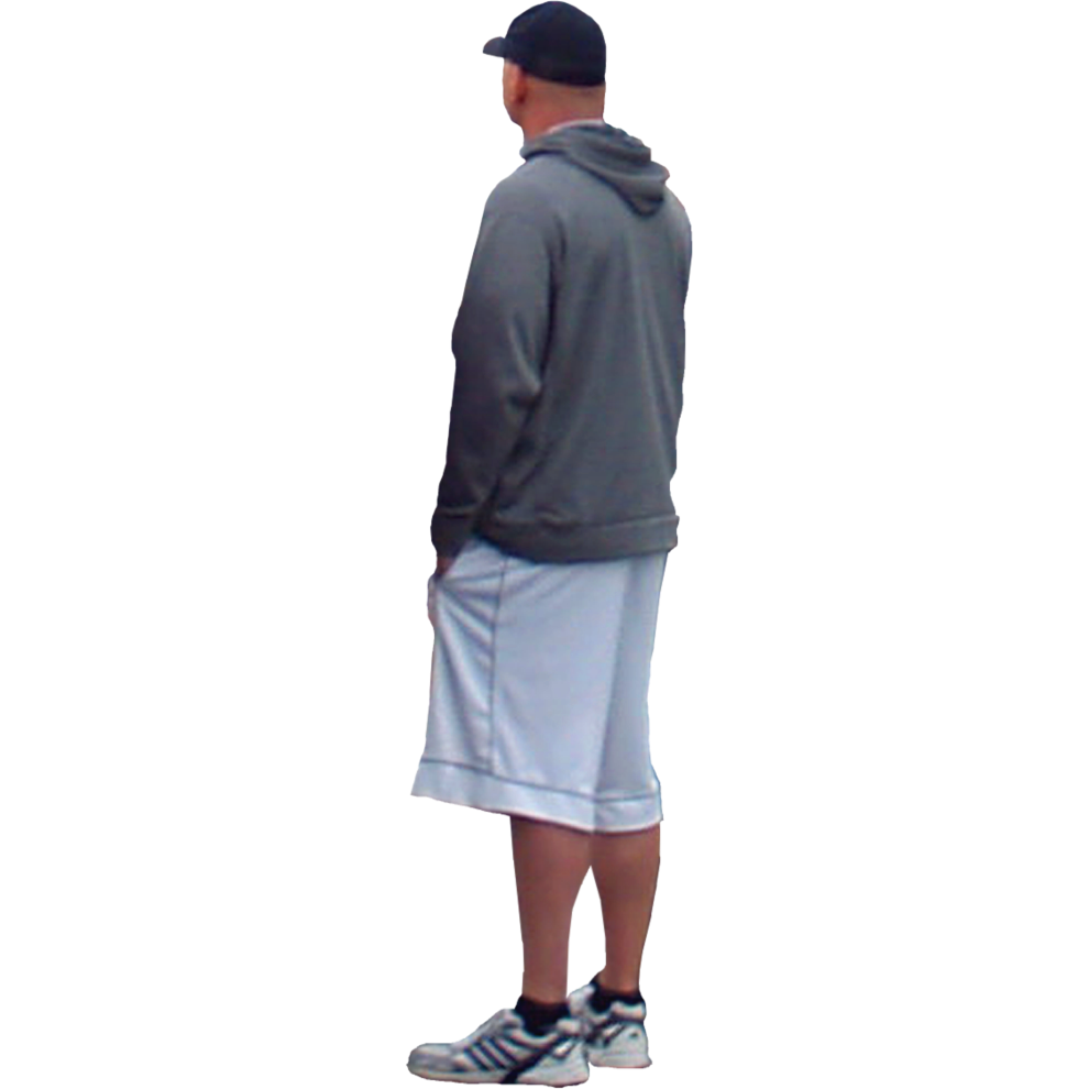 . Hdpng.com Gym Shorts And Ball Cap.png Hdpng.com  - Side View Of A Person Standing, Transparent background PNG HD thumbnail