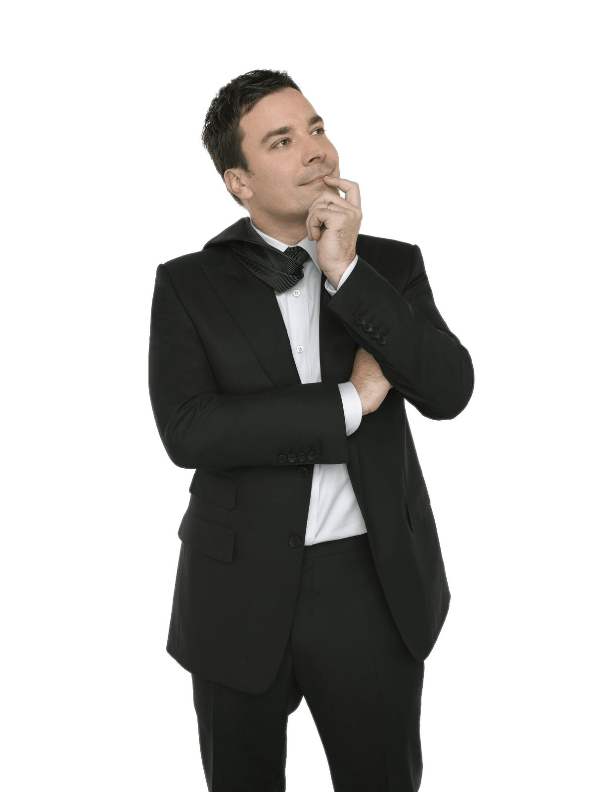 Jimmy Fallon Thinking - Side View Of A Person Standing, Transparent background PNG HD thumbnail