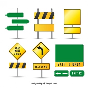 Old English Signs Vector Art
