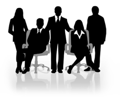 Silhouette Of Office Workers - Office Management, Transparent background PNG HD thumbnail